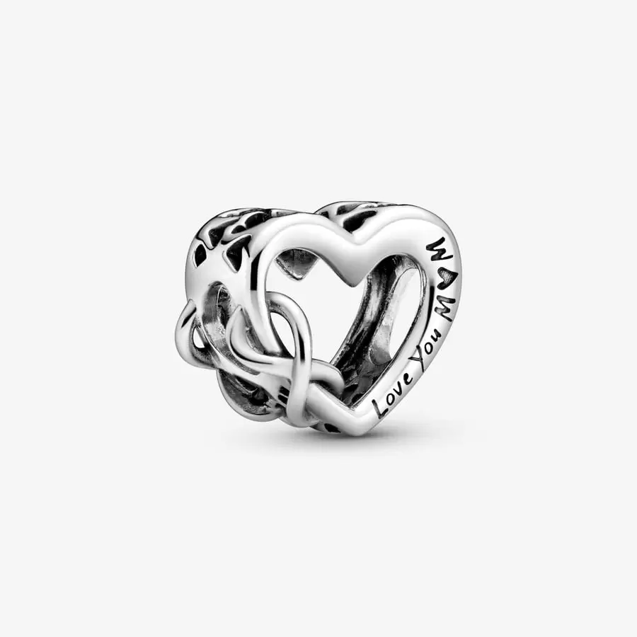 Love You Mum Infinity Heart Charm