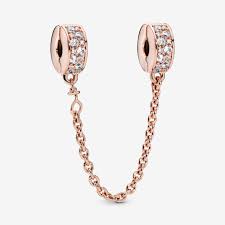 Shining Elegance Rose Safety Chain