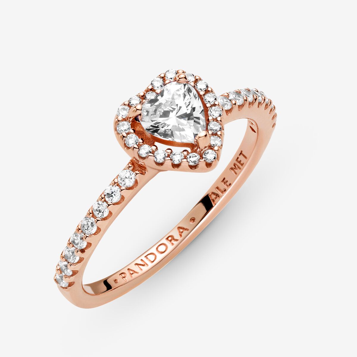 Sparkling Elevated Heart Ring