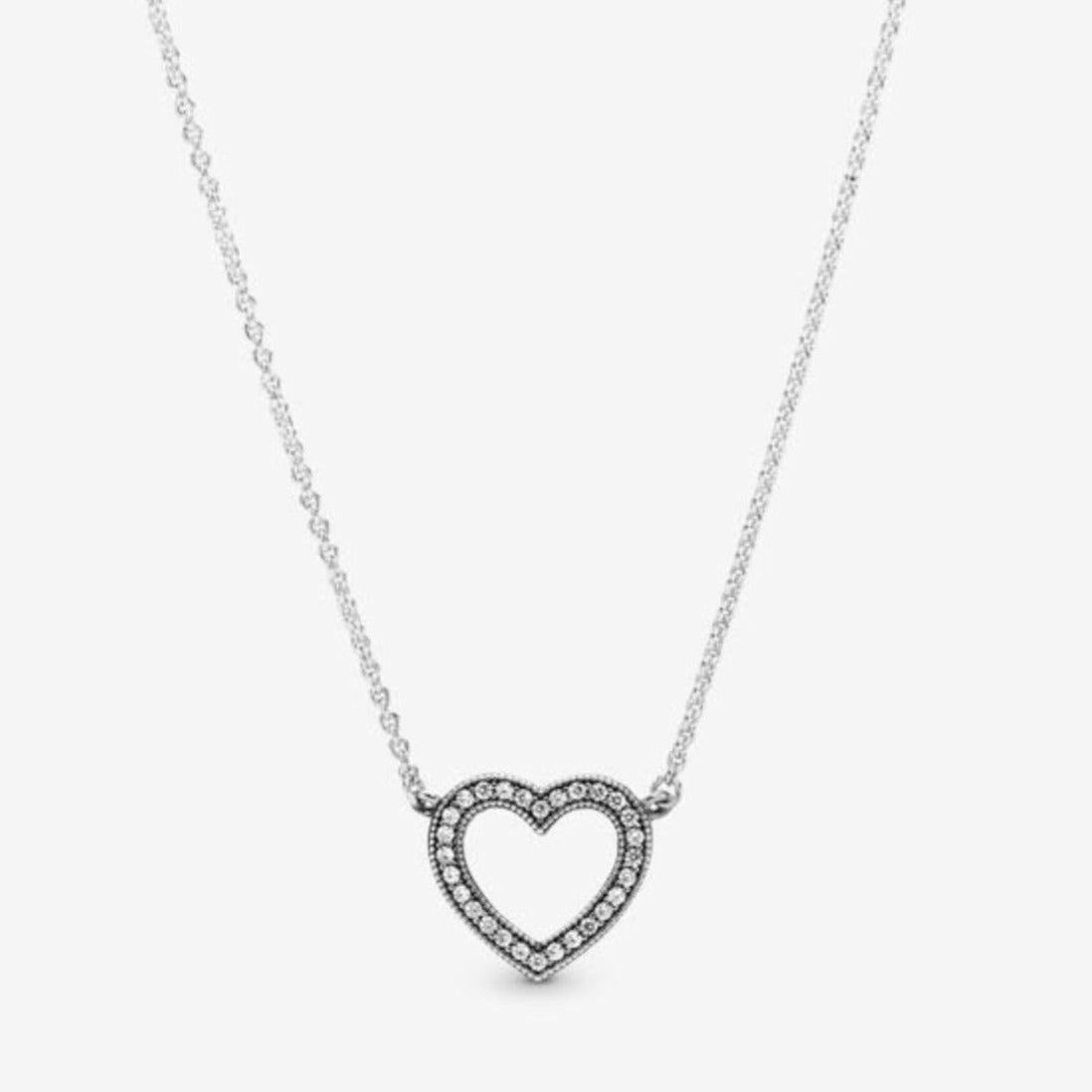 Sparkling Open Heart Necklace