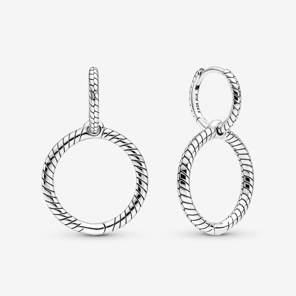 Moments Charm Double Hoop Earrings