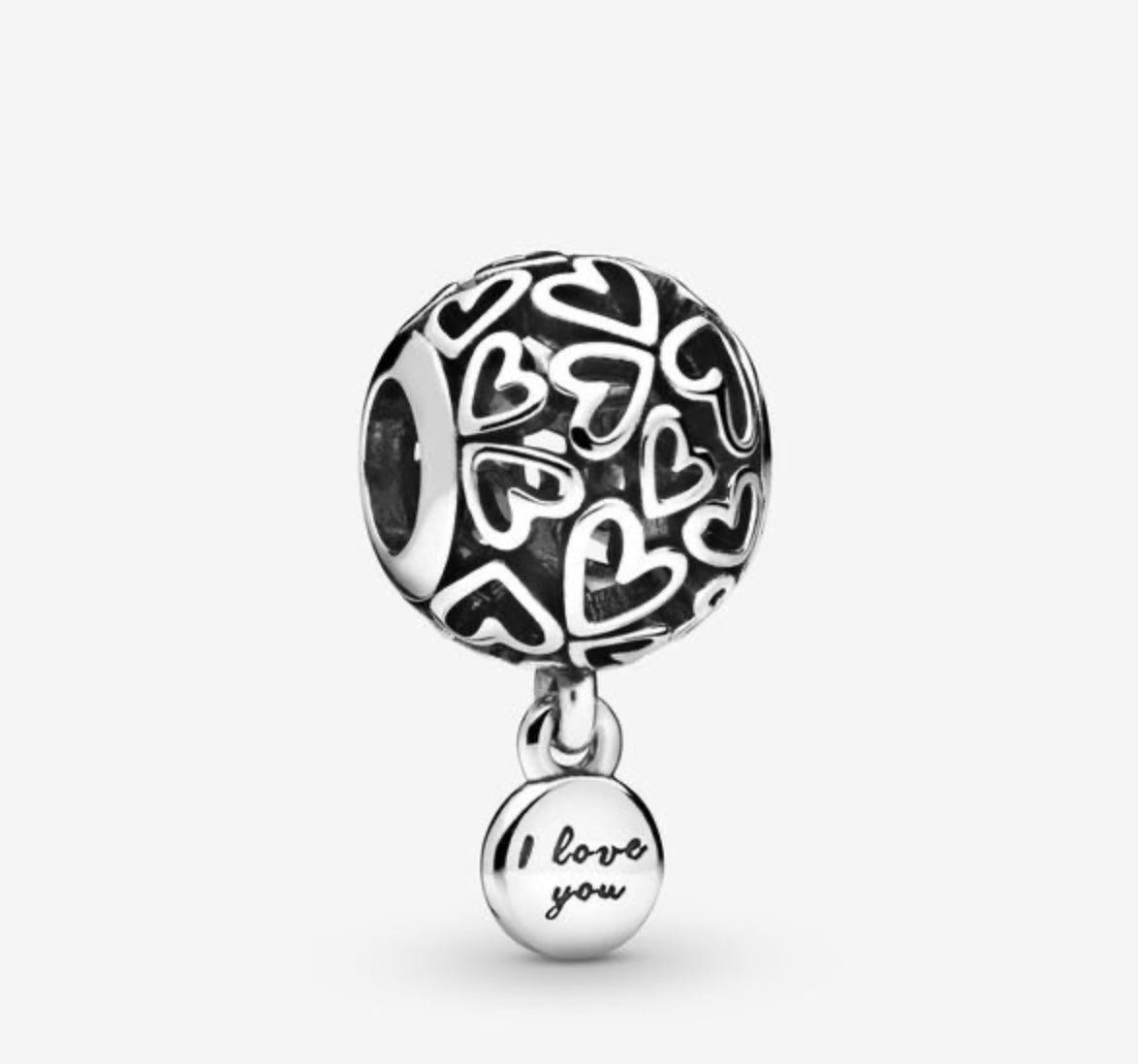 Openwork Love Hearts Charm