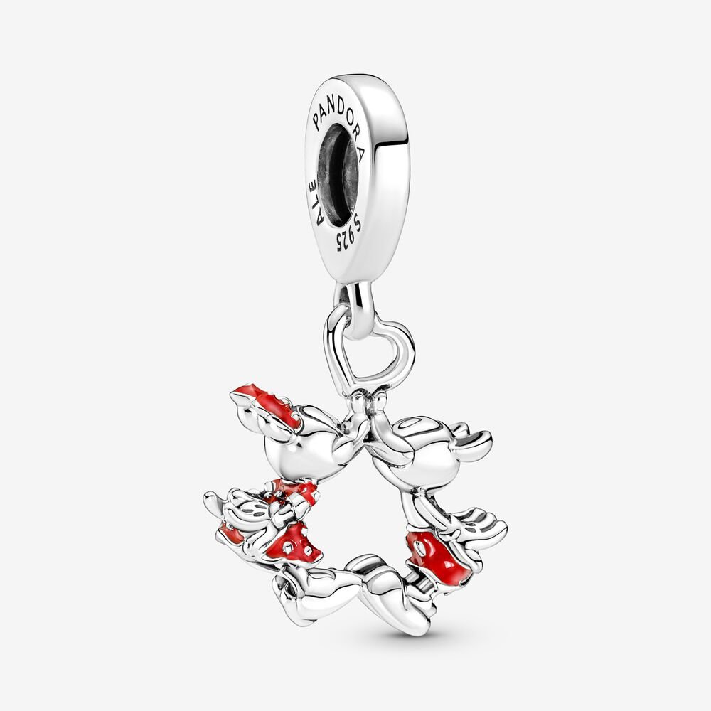 Disney Mickey & Minnie Mouse Kissing Dangle Charm