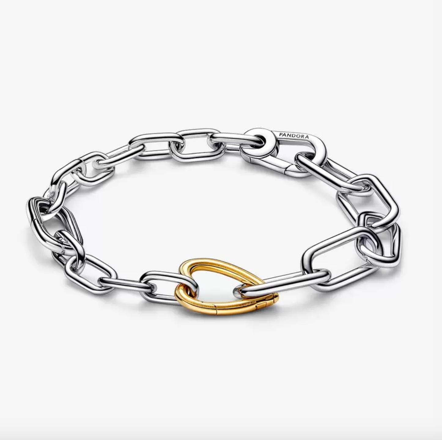 ME Two-tone Heart Link Chain Bracelet