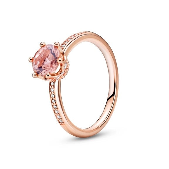 Sparklng Crown Solitaire Ring