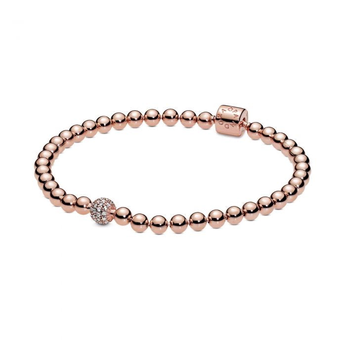 Beads & Pave Rose Bracelet
