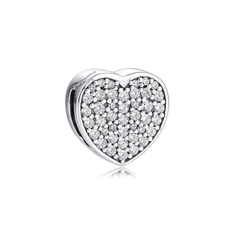 Reflexions Pave Heart Clip Bead