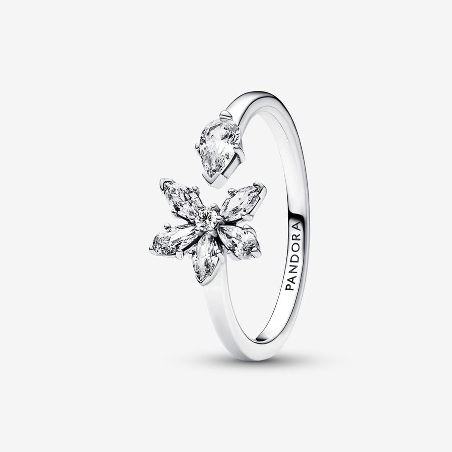 Sparkling Herbarium Cluster Open Ring