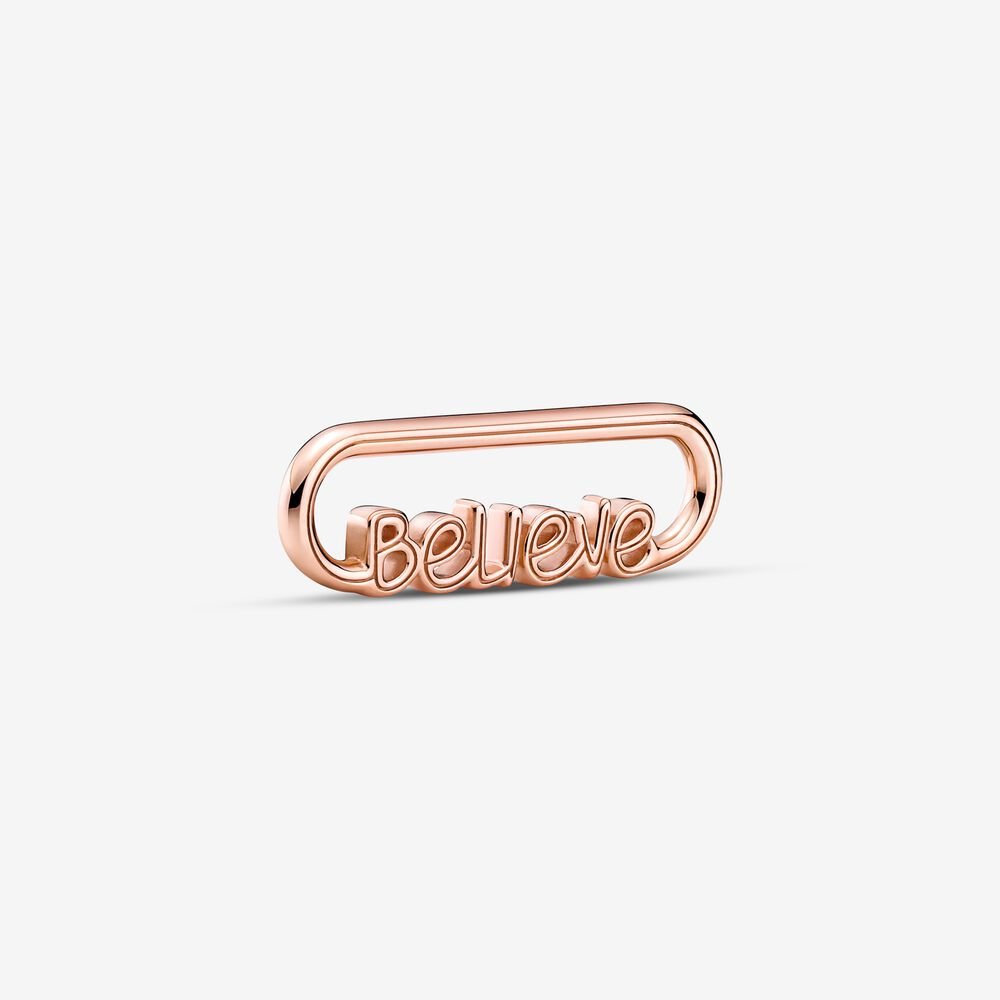 Styling Believe Word Link | 14K Rose Gold