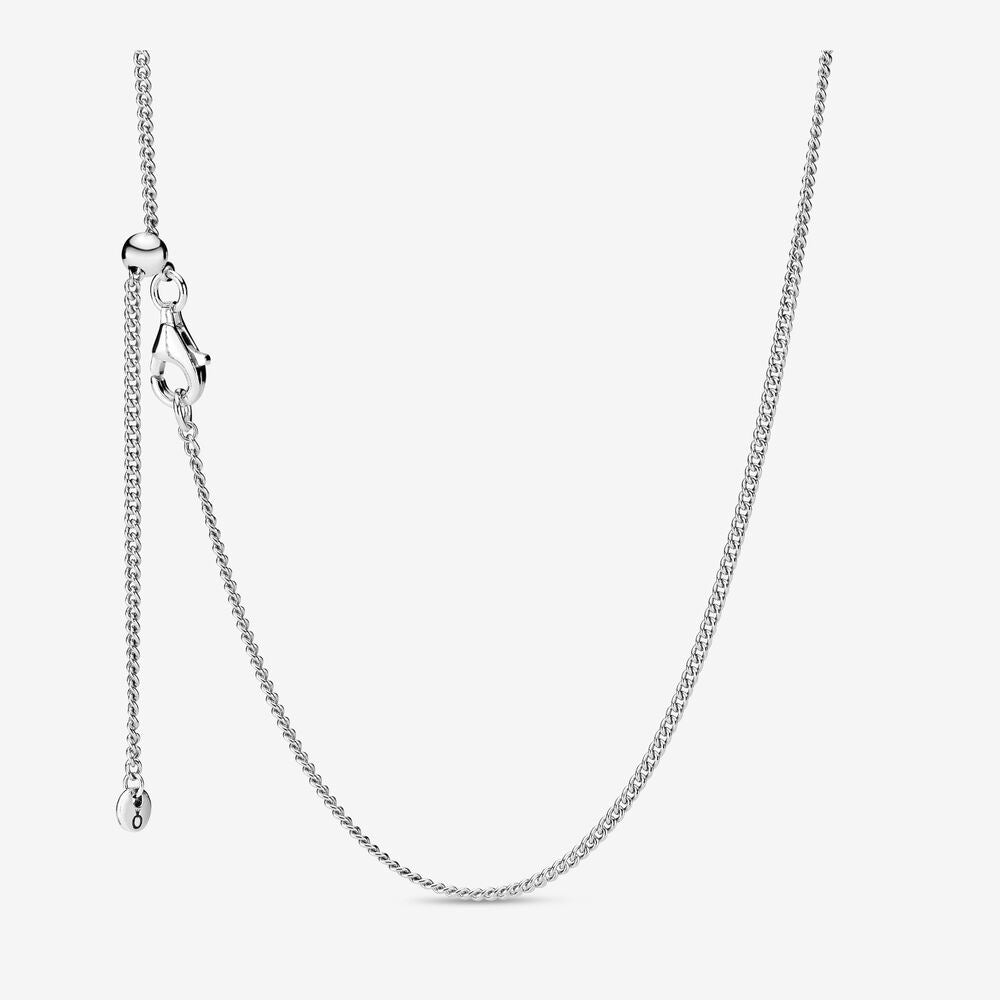 Curb Chain Sliding Clasp Necklace