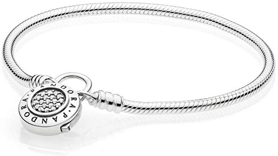 Smooth Signature Padlock Clasp Bracelet