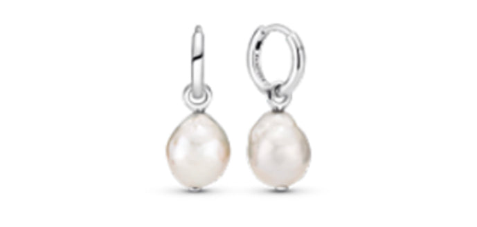 Freshwater Cultured Baroque Pearl Hoop Earrings - - 299426C01
