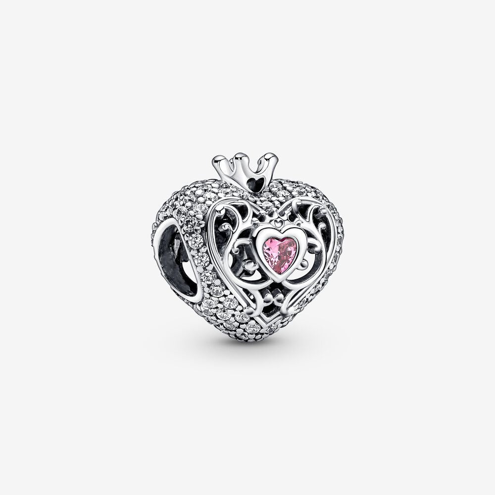 Regal Crown & Heart Charm