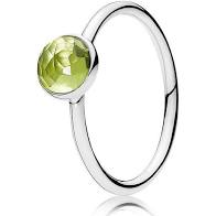 August Droplet Peridot Ring