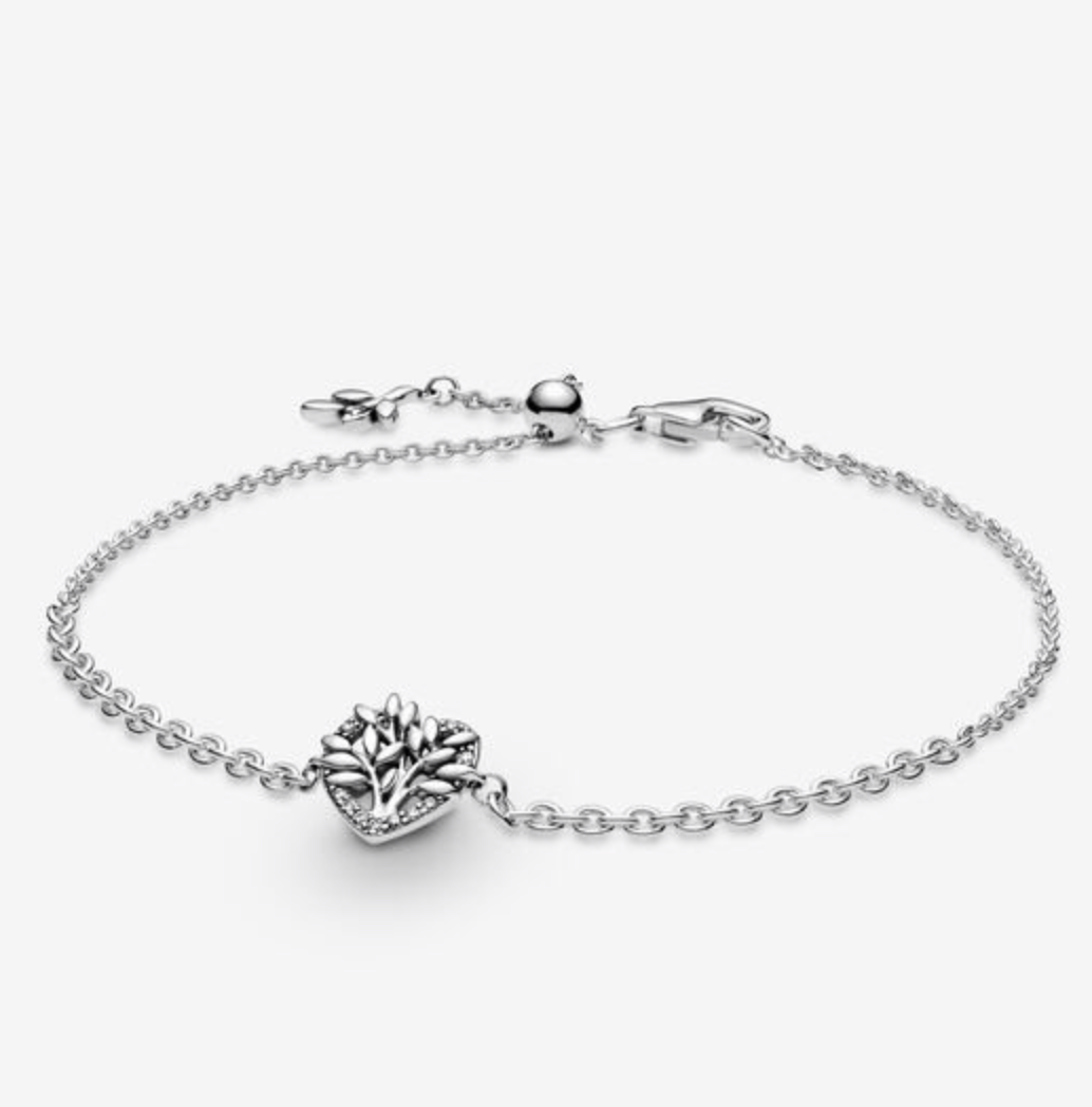 Heart Family Tree Chain Bracelet