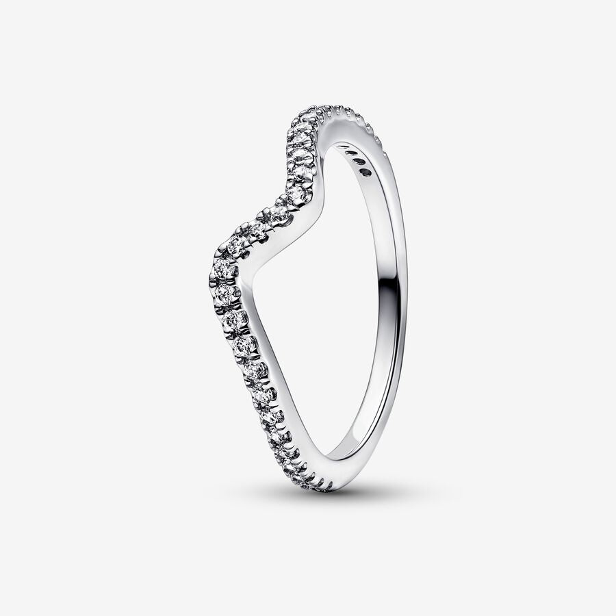 Sparkling Wave Ring | Silver