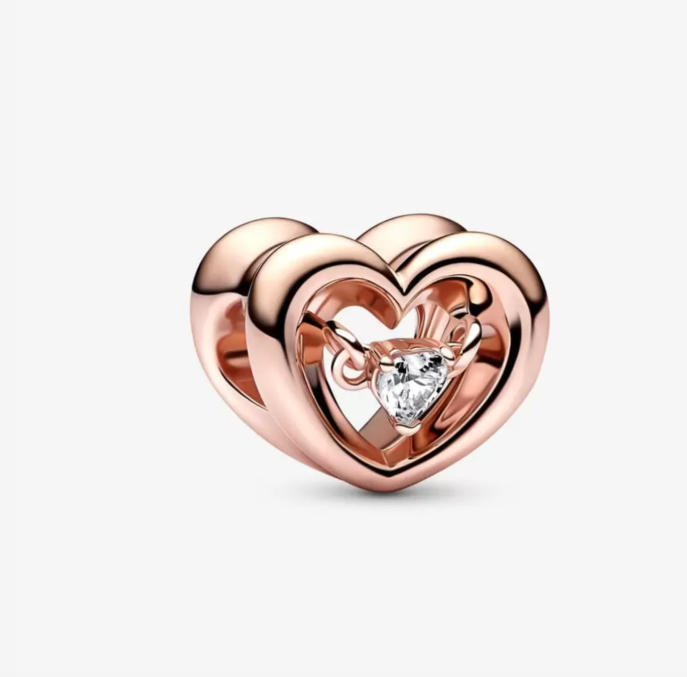 Radiant Heart & Floating Stone Charm