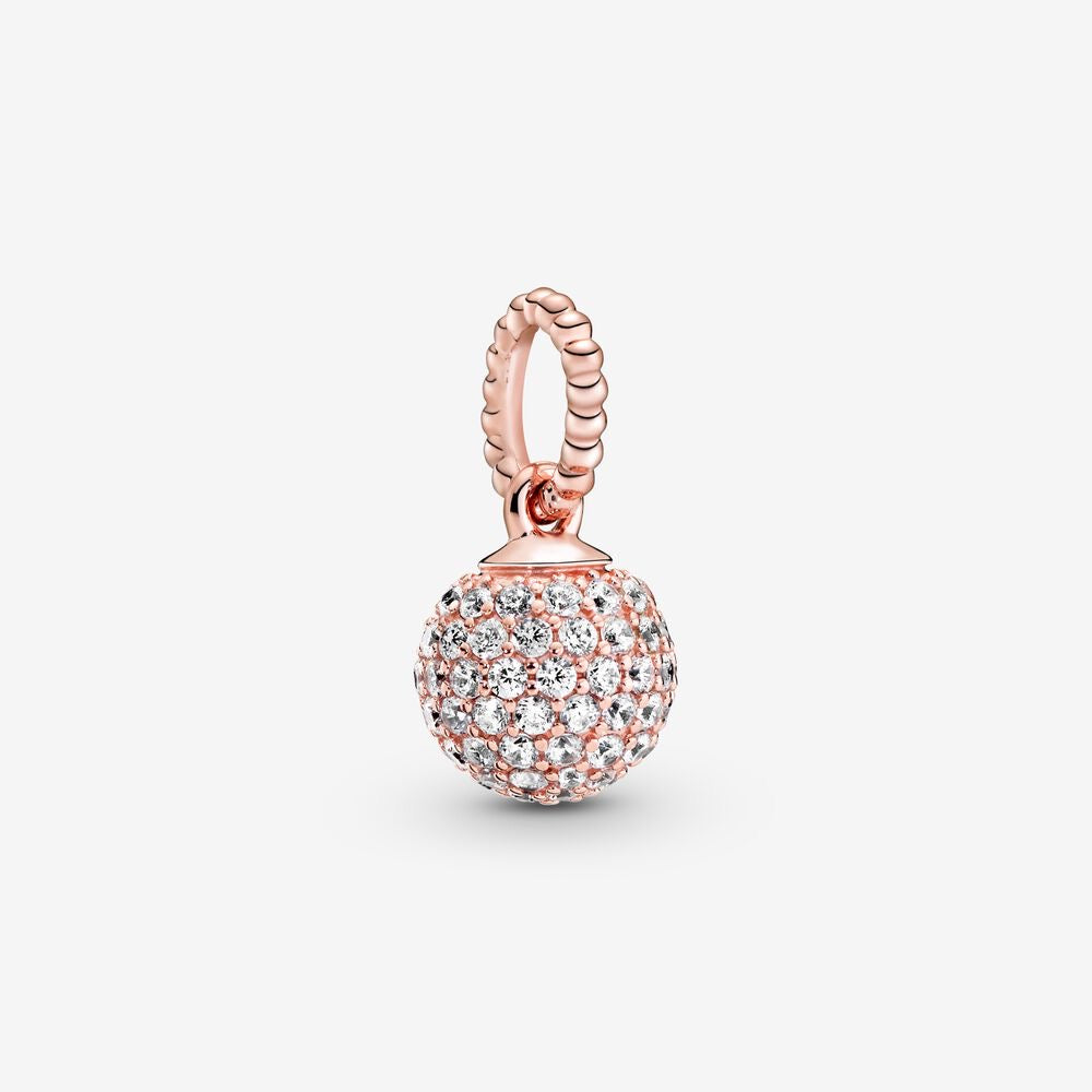 Rose Pave Ball Pendant