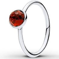 January Droplet Garnet Ring