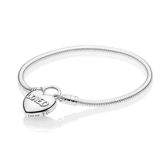 Smooth You Are Loved Padlock Bracelet