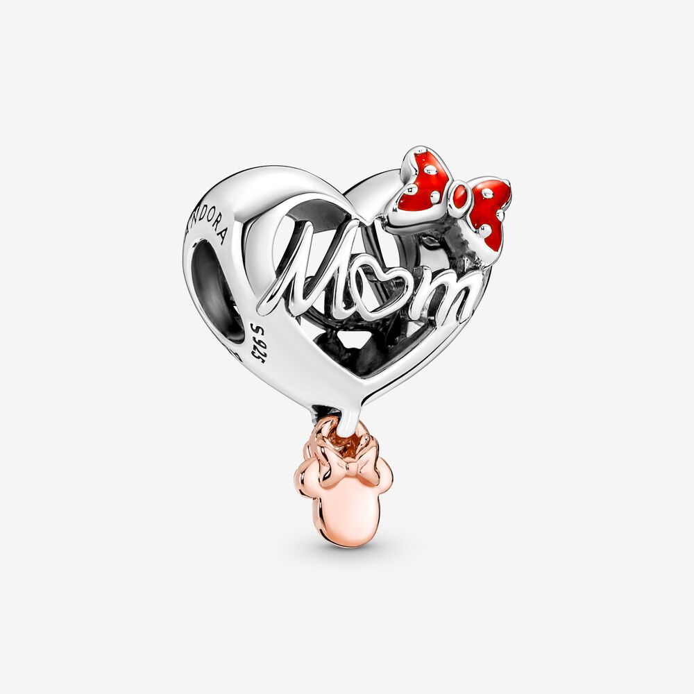 Disney Minnie Mouse Mom Heart Bead