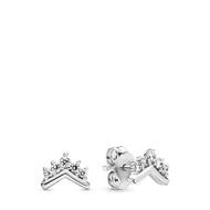 Tiara Wishbone Stud Earring Silver