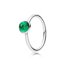 May Droplet Royal-Green Ring