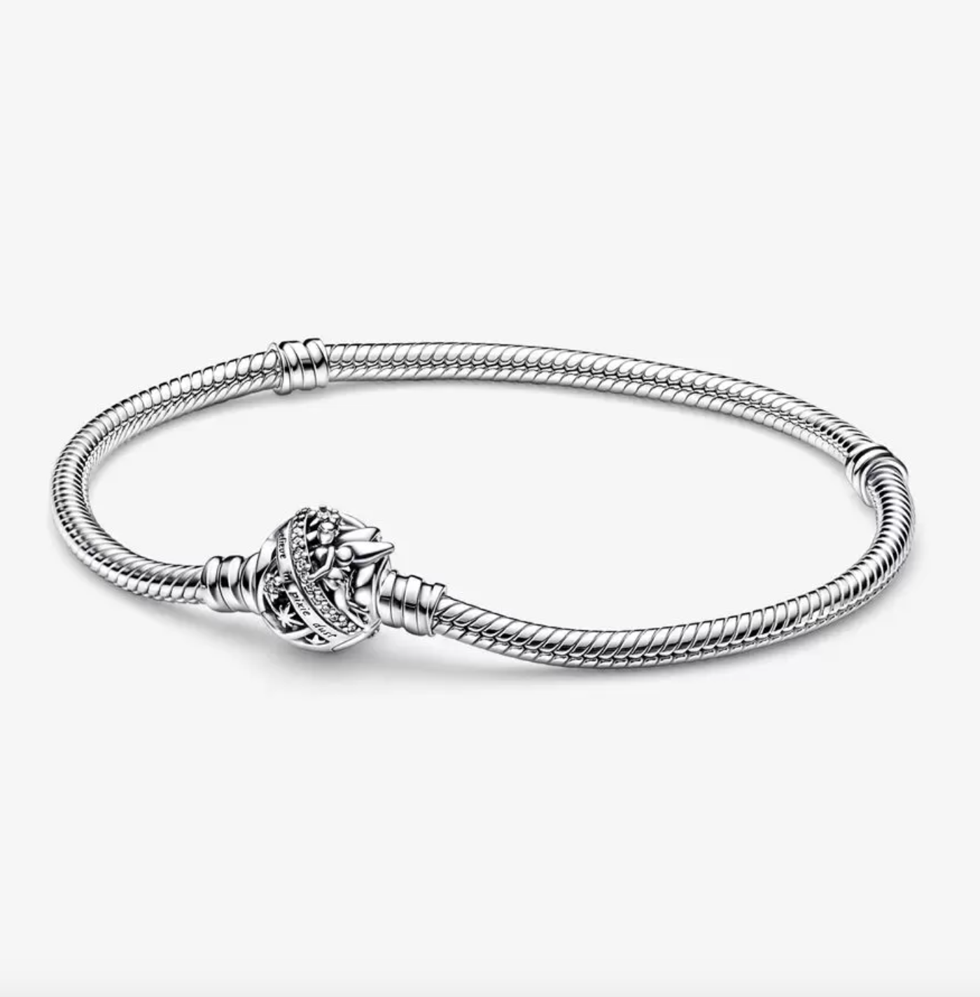 Disney Tinker Bell Clasp Moments Snake Chain Bracelet