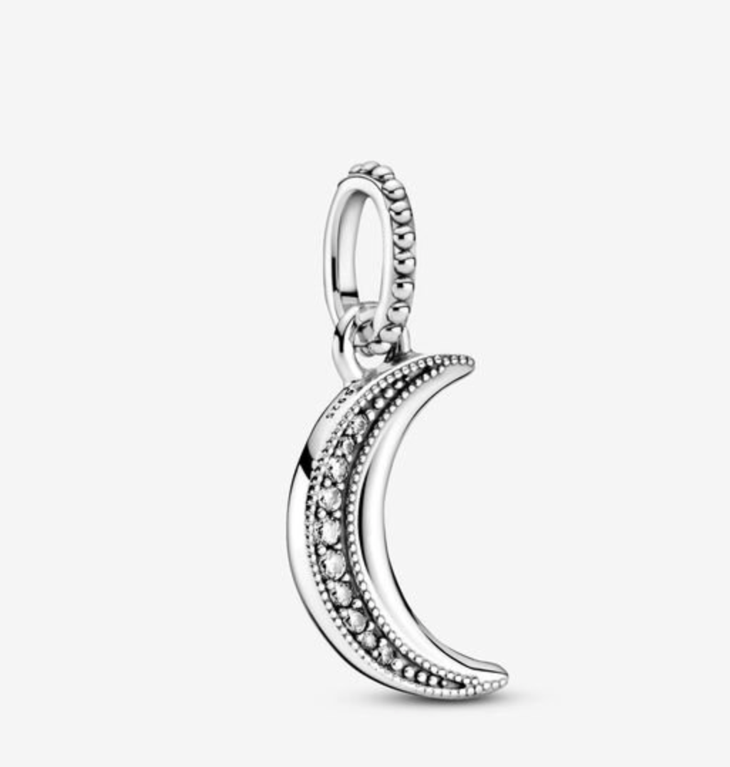 Sparkling Crescent Moon Pendant