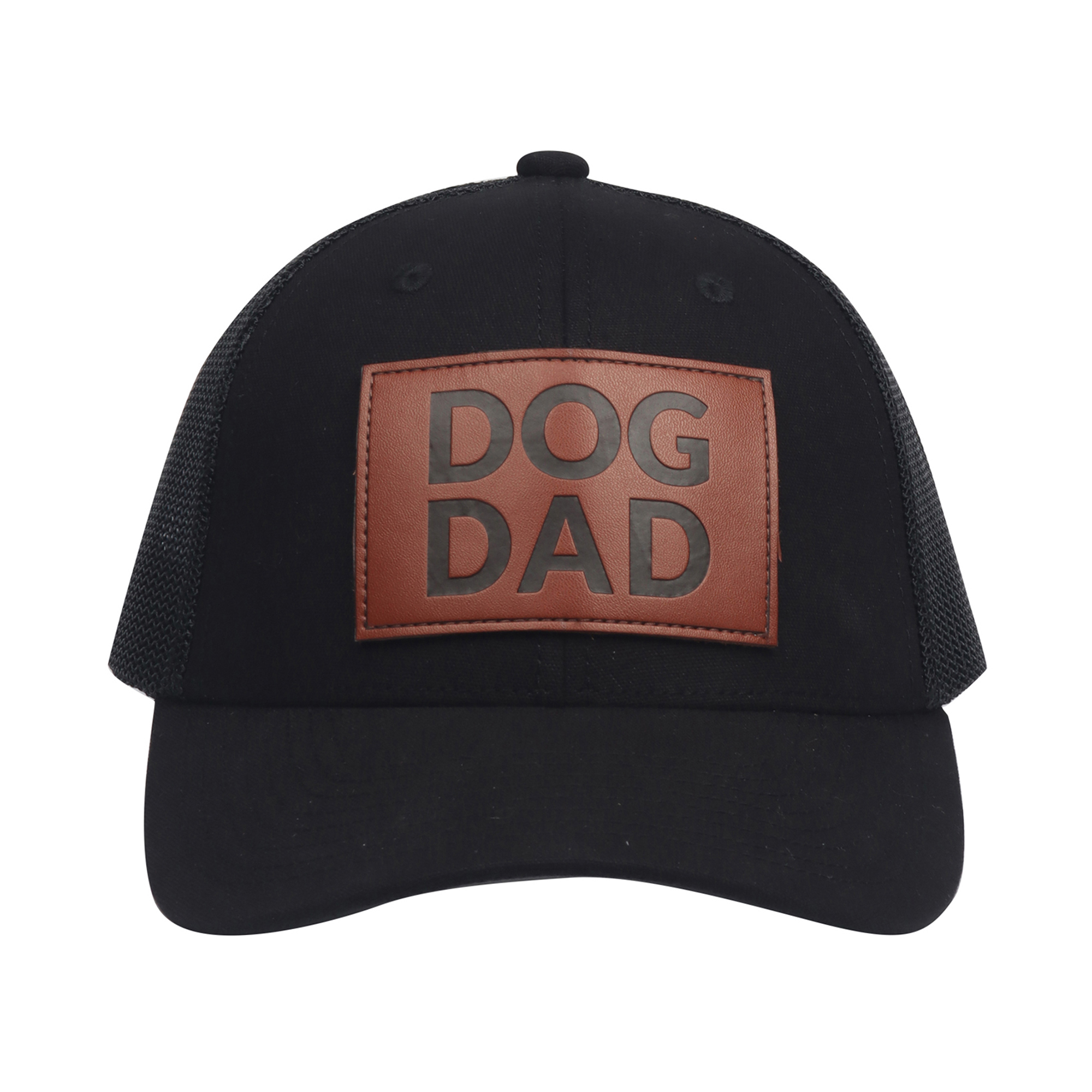 HATODM Leather Patch Dog Dad Trucker Hat