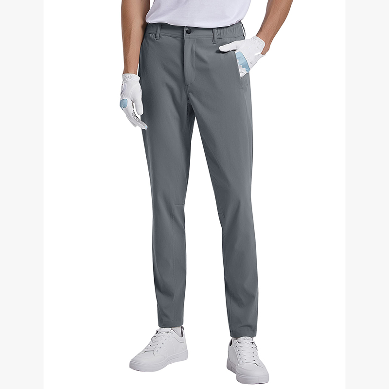 Golf Pants Men Lightweight Dress Casual Tapered Zipper Pockets Stretch Slim Fit Hiking Pants-1986 GOLF