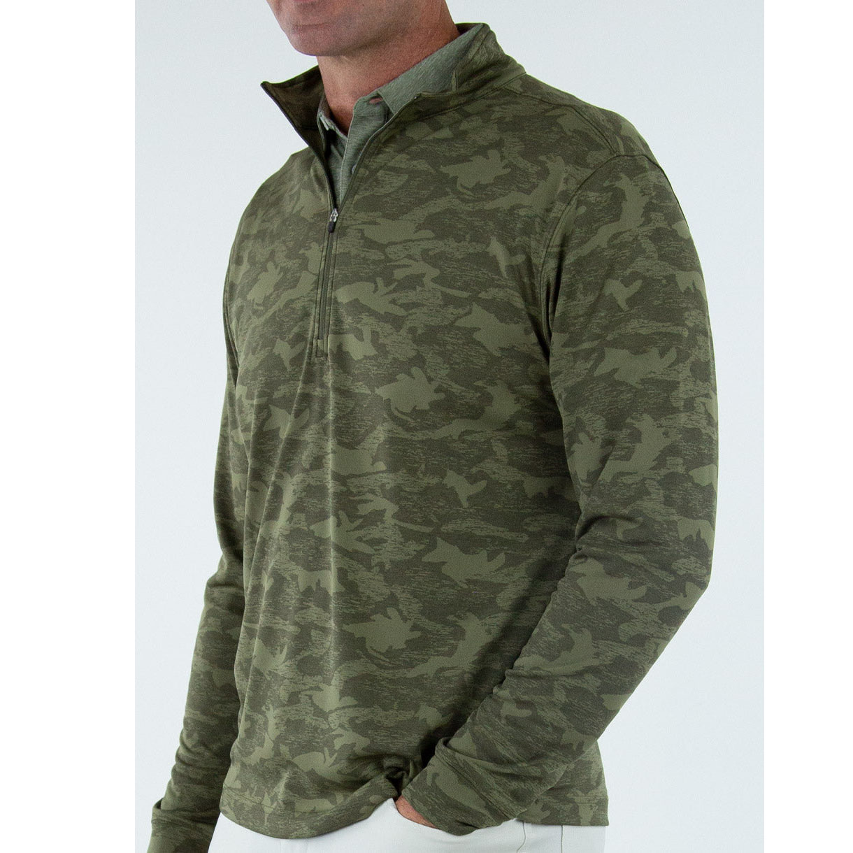 Manufacturer Pullover Men Long Sleeve Shirts Mens Men Half zip Pullover 1/4 Zip Collar Soft Quarter Zip 