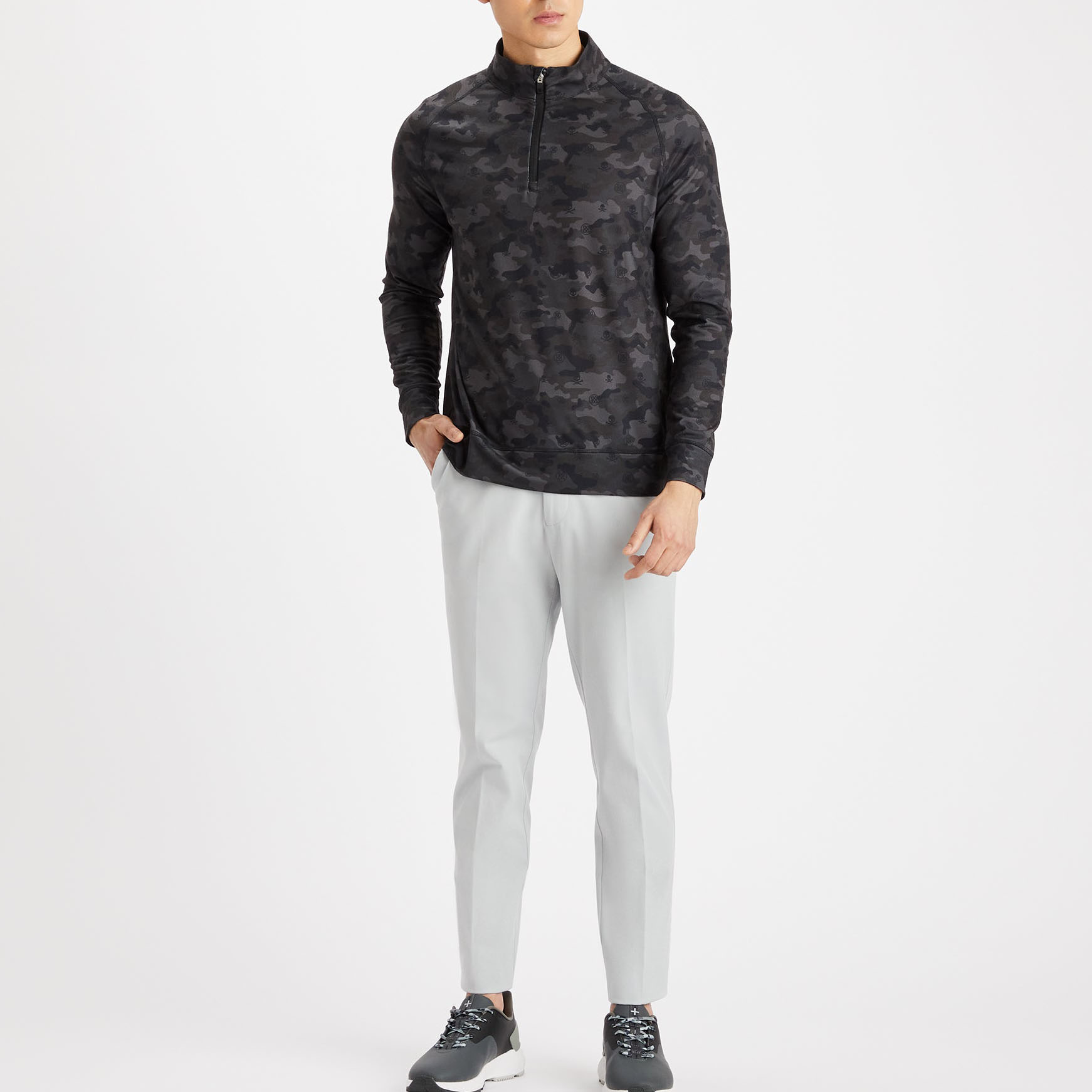 Manufacturer Pullover Men Long Sleeve Shirts Mens Men Half zip Pullover 1/4 Zip Collar Soft Quarter Zip 