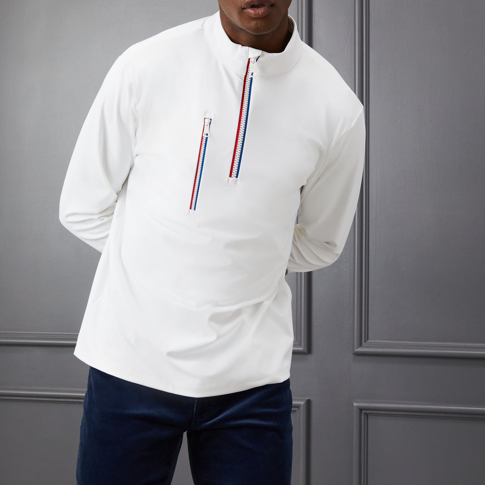 Manufacturer Pullover Men Long Sleeve Shirts Mens Men Half zip Pullover 1/4 Zip Collar Soft Quarter Zip 