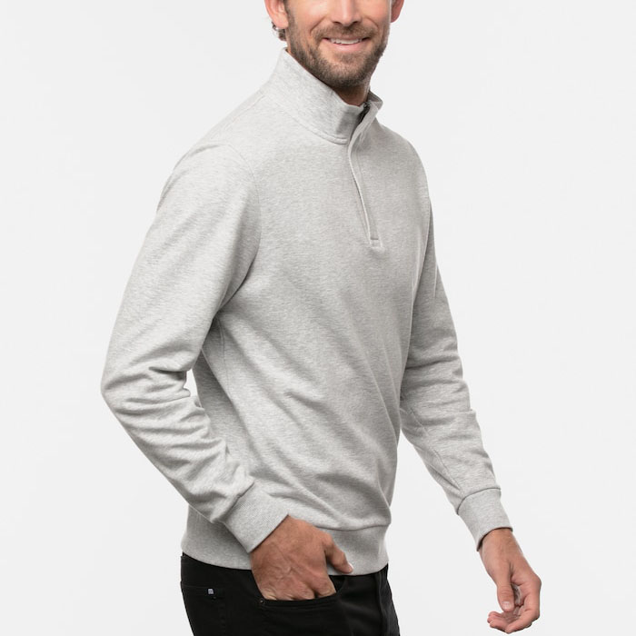 Manufacturer Pullover Men Long Sleeve Shirts Mens Men Half zip Pullover 1/4 Zip Collar Soft Quarter Zip 