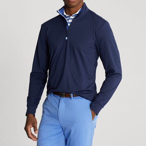 Manufacturer Pullover Men Long Sleeve Shirts Mens Men Half zip Pullover 1/4 Zip Collar Soft Quarter Zip 