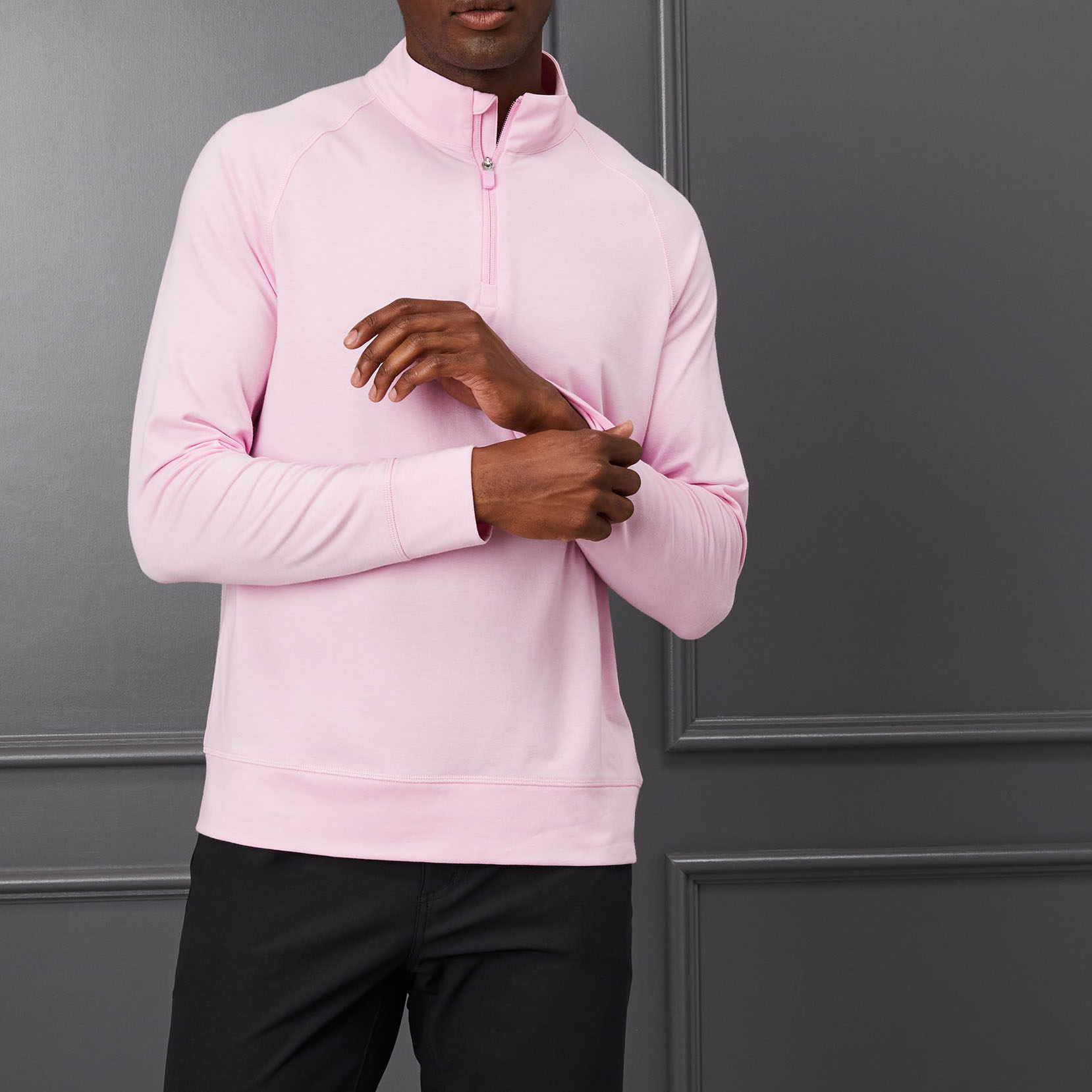  Pullover Men Long Sleeve GOLF Shirts Mens Men Half zip Pullover 1/4 Zip Collar Soft Quarter Zip 