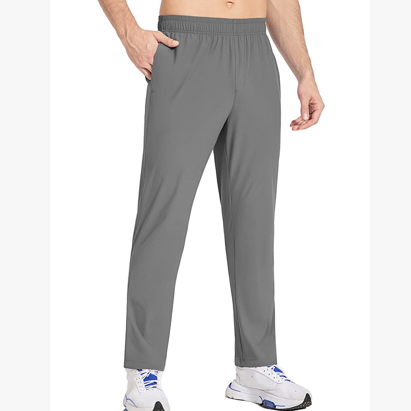 Men'S Running Pants Elastic Waist Zipper Pockets Lightweight Jogging Stretch Golf  Workout Pants-1986 GOLF