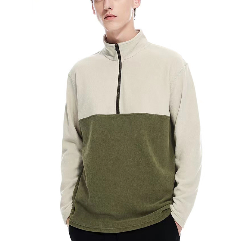 Custom Heavy Weight Pullover Crewneck Zip Neck Men Sweatshirt Quarter Zipper-1986 GOLF