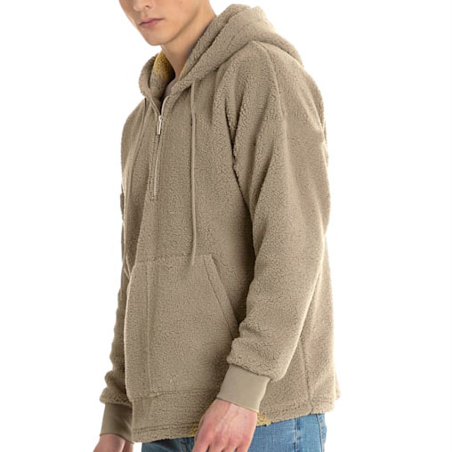 Blank Patchwork High Quality Manufacturer Wholesale Custom Logo Pullover Sweatshirt Zip Collar Golf Pullover