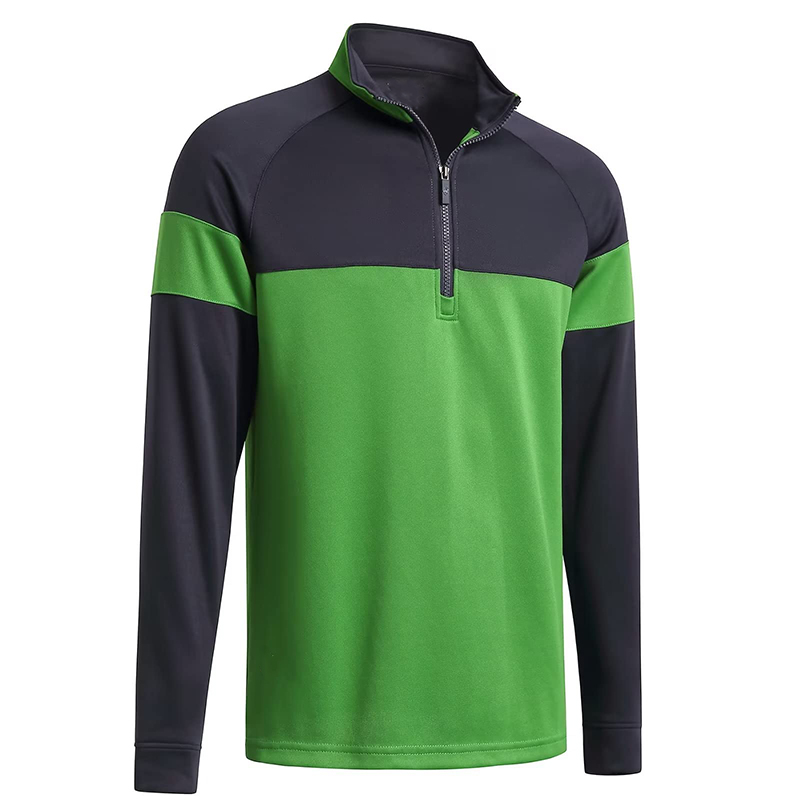High Quality Custom Logo Long Sleeve Pullover Men Half Zip Zip Collar Quarter Zip Golf Pullover-1986 GOLF