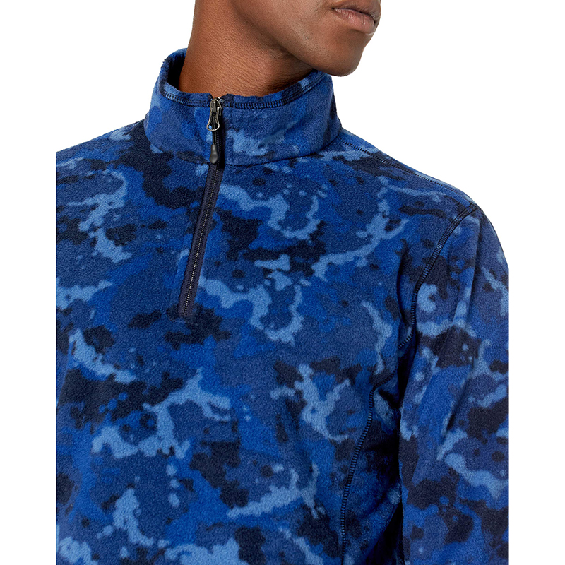 Men'S Long-Sleeve Casual Sweatshirt Square Pattern Zip Collar Quarter Zip-1986 GOLF