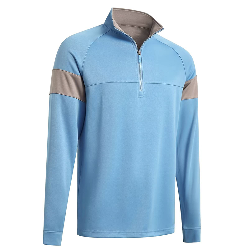 High Quality Custom Logo Long Sleeve Pullover Men Half Zip Zip Collar Quarter Zip Golf Pullover-1986 GOLF
