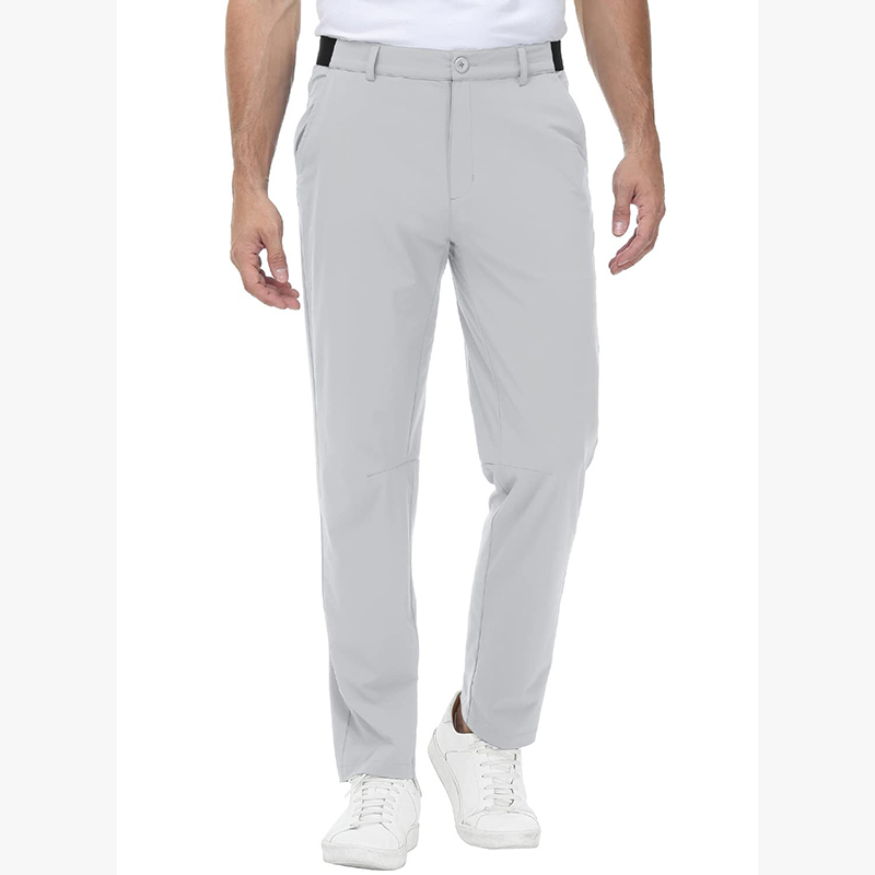 Mens Performance Stretch Golf Pants 3 Pockets Lightweight Quick Dry Casual Work Pant -1986 GOLF