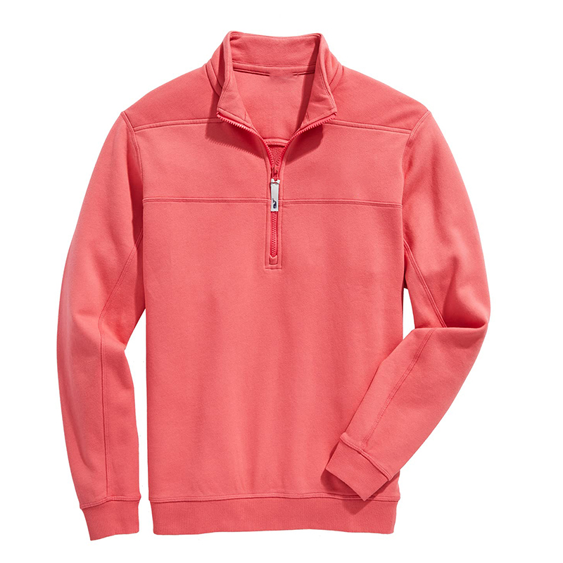 Manufacturer Custom Logo Performance Fabric Men Solid Patchwork Color Zip Collar Jacket Golf Quarter Zip-1986 GOLF