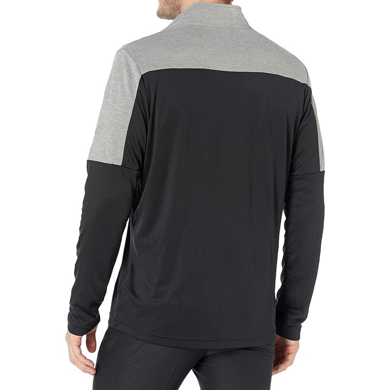 Custom Mens Outdoor Athletic Golf Game  Zip Collar Patchwork Light Cheap Sweat Fleece Jacket Zip Pullover -1986 GOLF