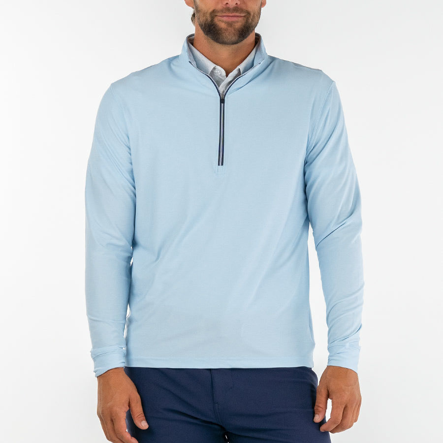 Manufacturer Pullover Men Long Sleeve Shirts Mens Fleece Pullover Lightweight Zip Collar Soft Quarter Zip 