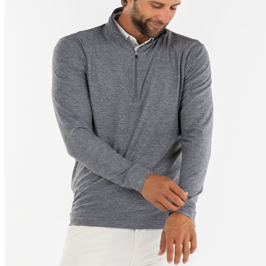 Manufacturer Pullover Men Long Sleeve Shirts Mens Fleece Pullover Lightweight Zip Collar Soft Quarter Zip 