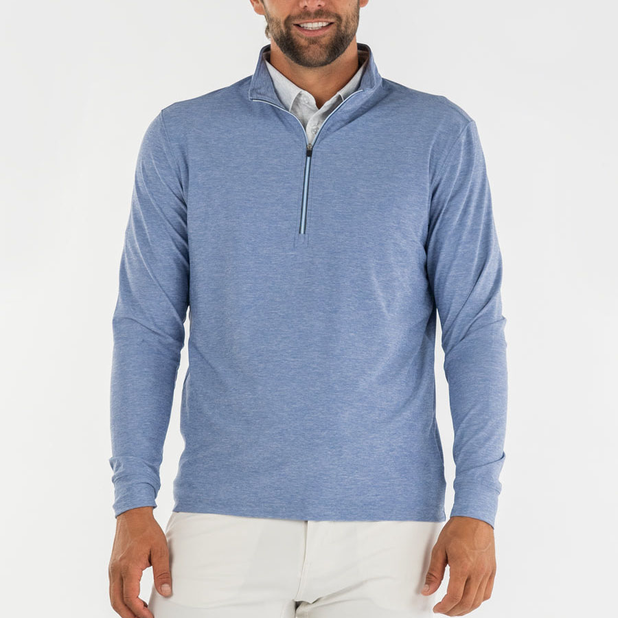 Manufacturer Pullover Men Long Sleeve Shirts Mens Fleece Pullover Lightweight Zip Collar Soft Quarter Zip 