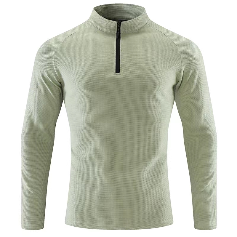 Hot Sale Breathable Mesh Moisture Wicking Stand Up Collar Long Sleeve Quarter Zip-1986 GOLF